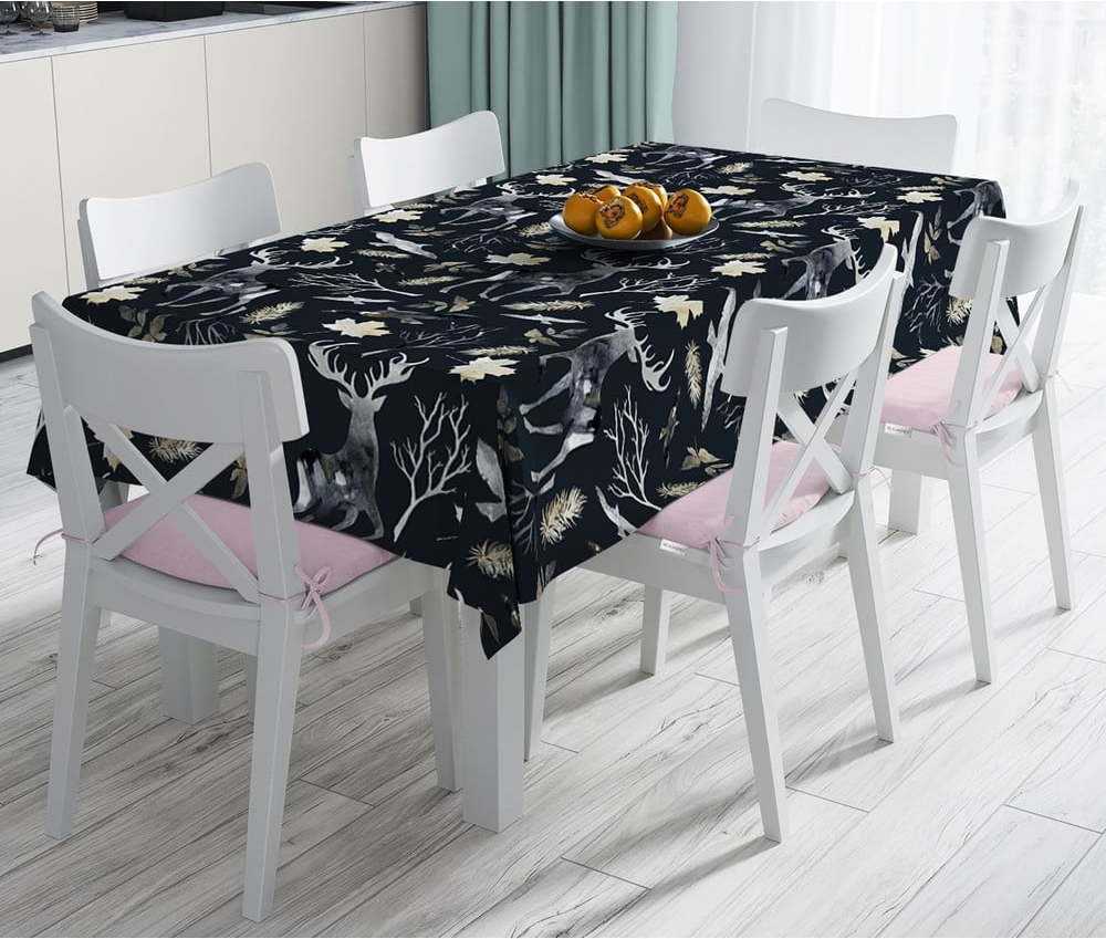 Vánoční ubrus s příměsí bavlny Minimalist Cushion Covers Dark Forest