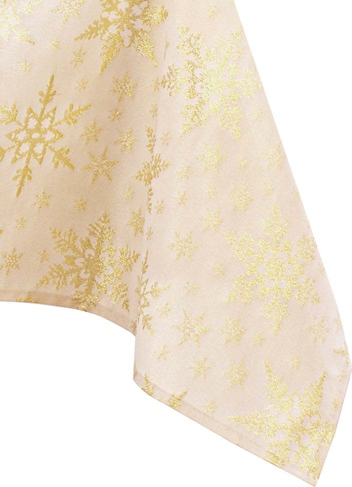 Vánoční ubrus ve zlaté barvě AmeliaHome White Christmas