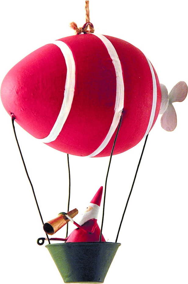 Vánoční závěsná dekorace G-Bork Santa In Airship G-Bork