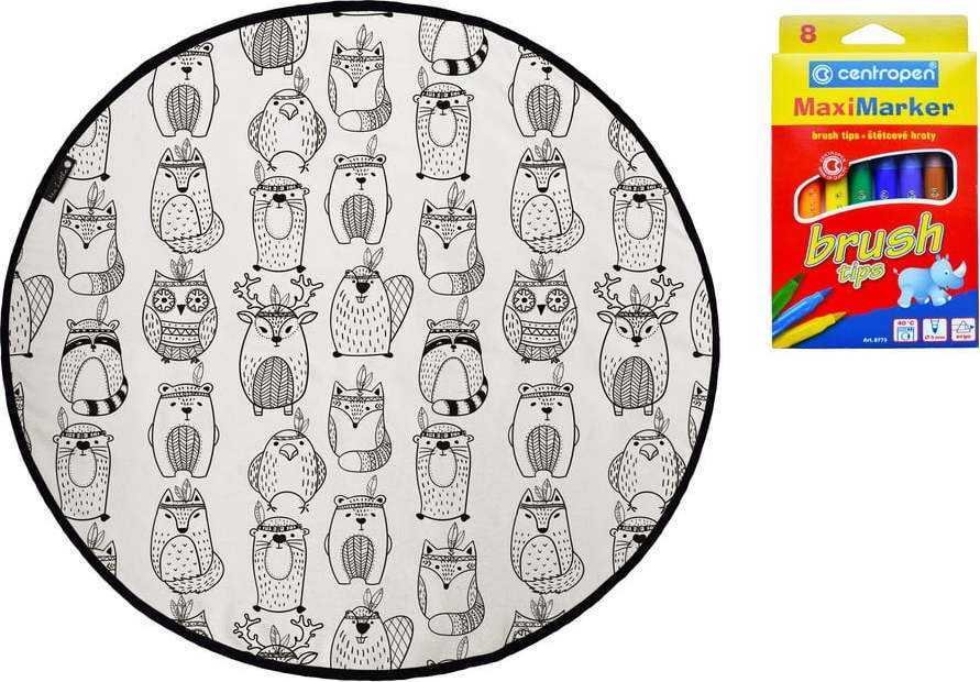 Vybarvovací dětský koberec Butter Kings Forest Indians