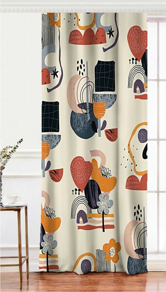 Závěs s příměsí bavlny Minimalist Home World