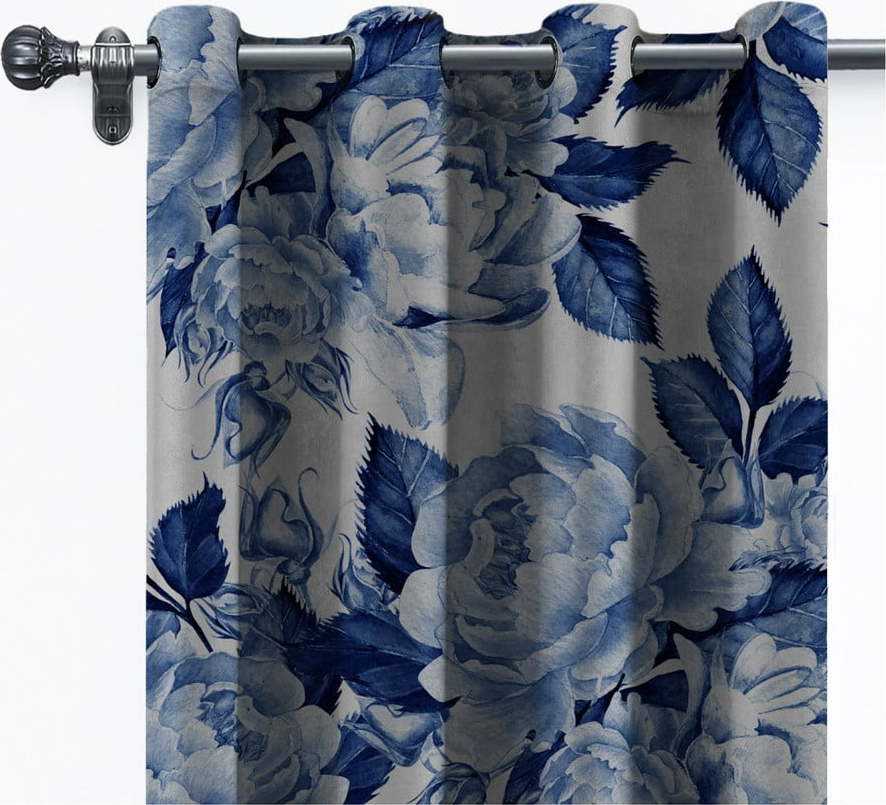 Závěs ze sametu Velvet Atelier Flowers