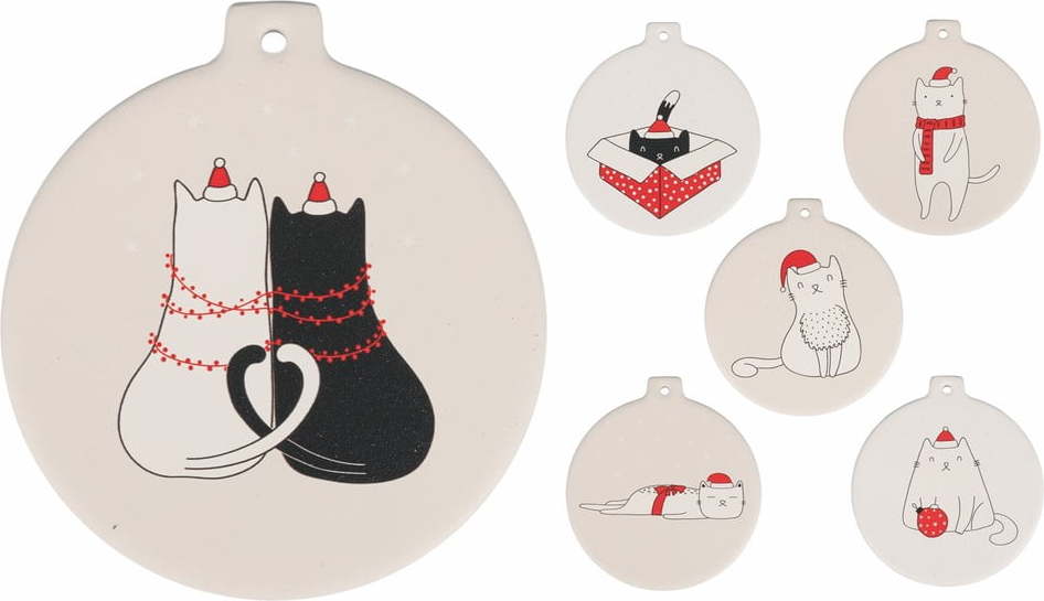 Závěsné dekorace v sadě 6 ks Xmas - Villa d'Este Villa d'Este