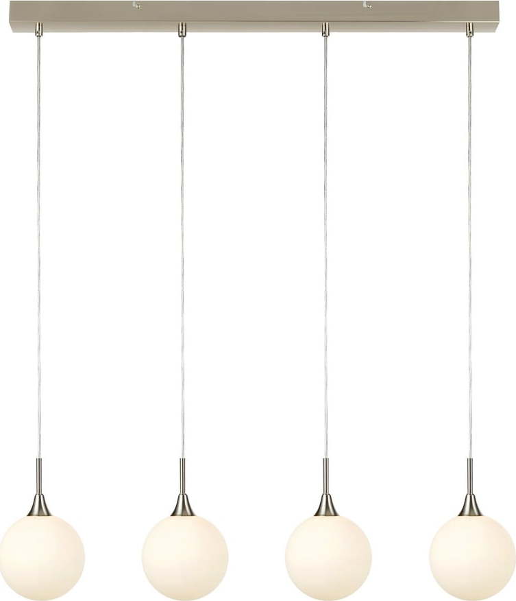 Závěsné svítidlo ve stříbrné barvě Markslöjd Quattro XL Pendant Steel 4L Markslöjd