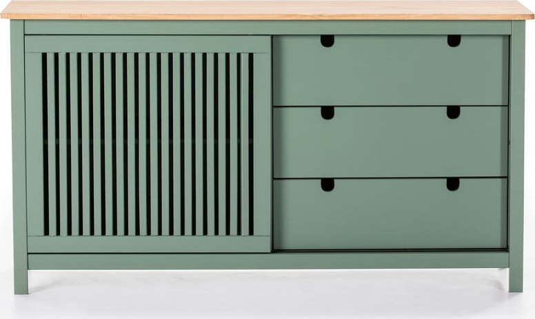 Zelená dřevěná komoda Marckeric Bruna Marckeric