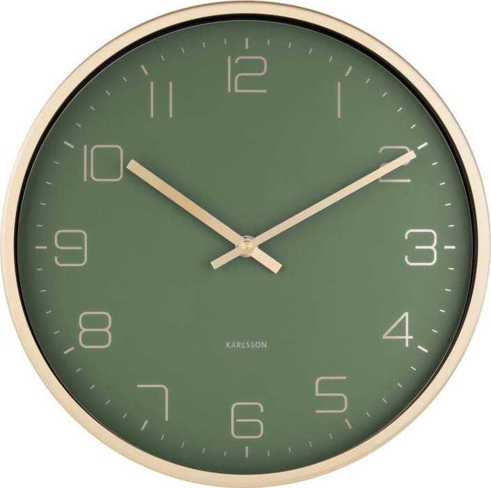 Zelené nástěnné hodiny Karlsson Elegance Karlsson