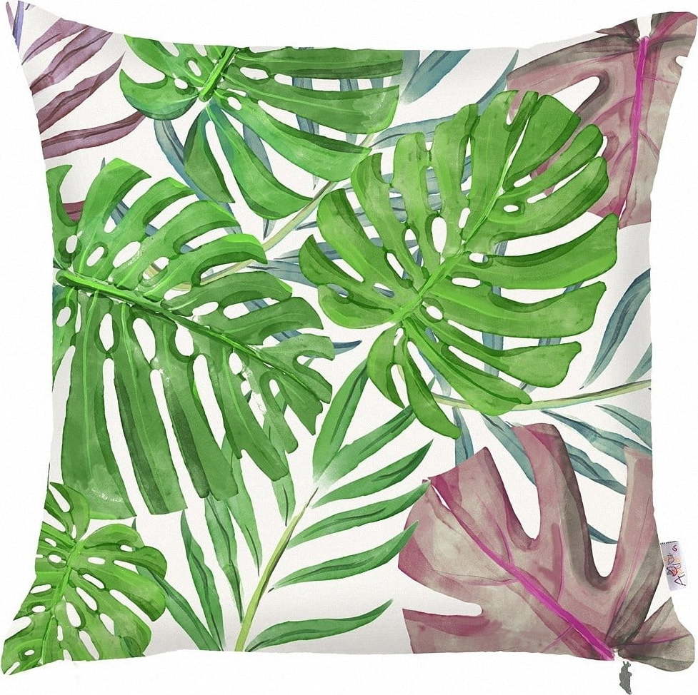 Zelený povlak na polštář Mike & Co. NEW YORK Monstera Heaven