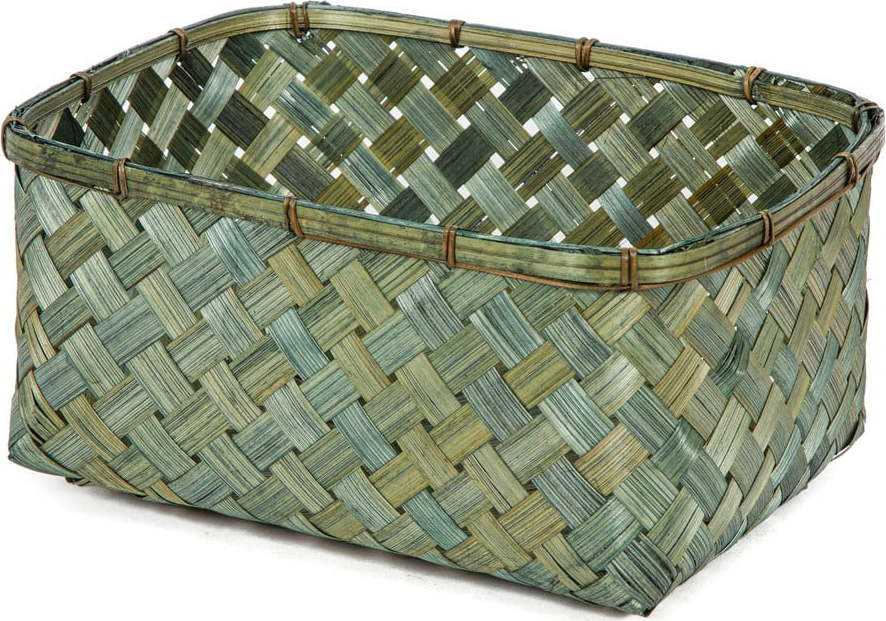Zelený úložný košík z bambusu Compactor Compactor