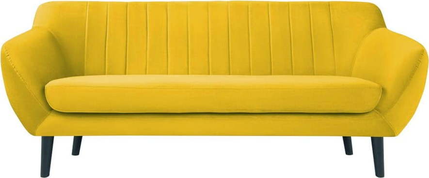 Žlutá sametová pohovka Mazzini Sofas Toscane