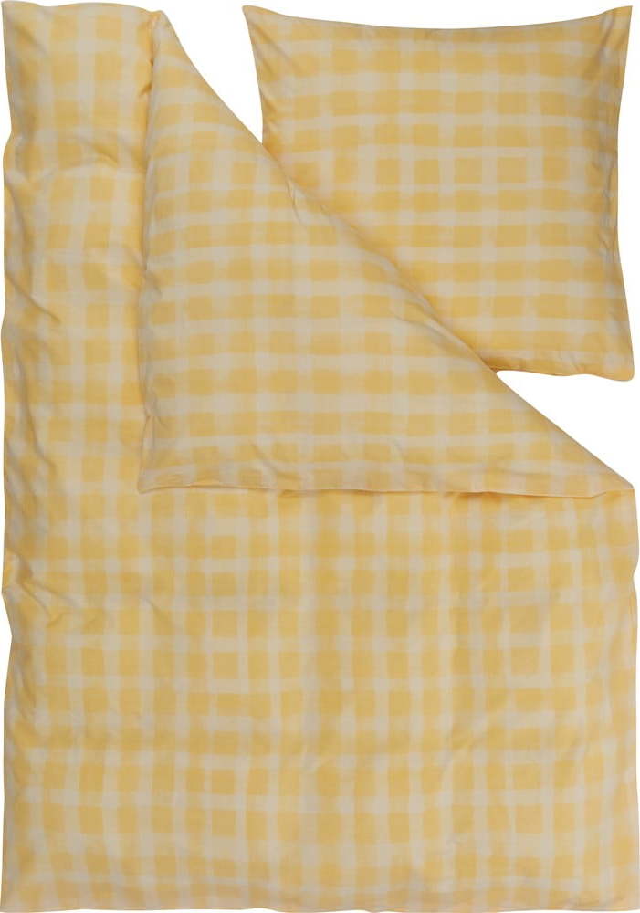 Žluté bavlněné povlečení 200x135 cm Milène - Westwing Collection Westwing Collection
