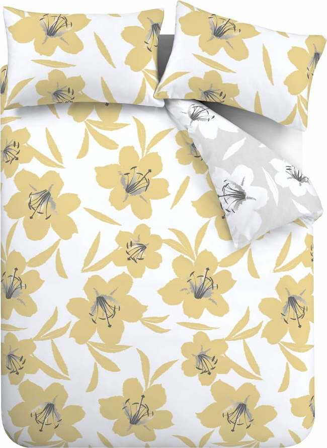 Žluto-bílé povlečení Catherine Lansfield Lily