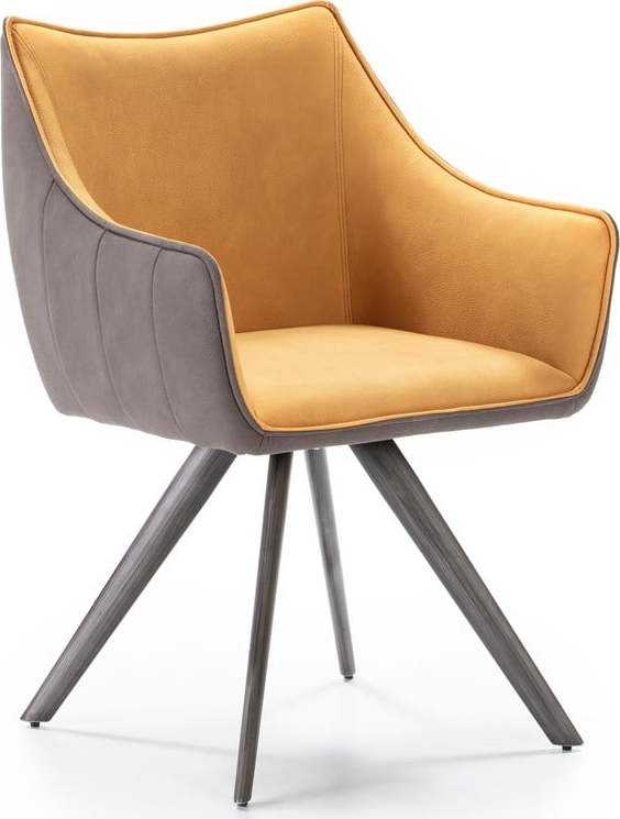 Žluto-šedé křeslo Marckeric Namir Marckeric