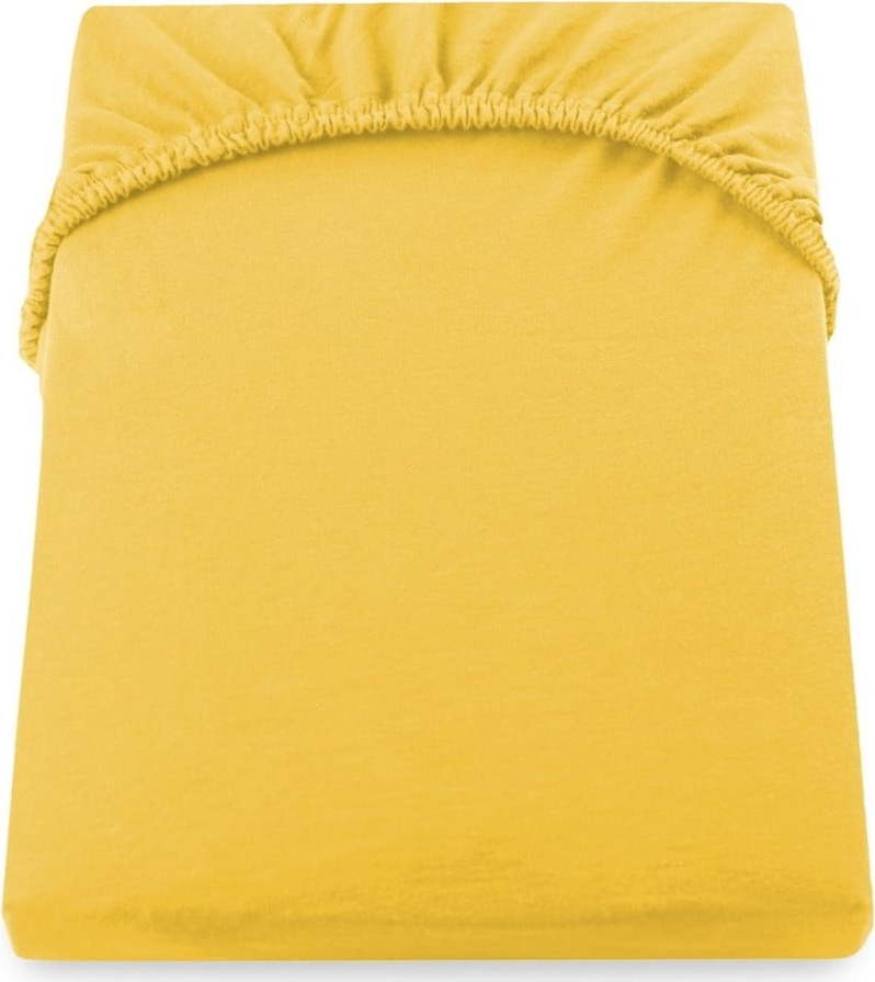 Žlutooranžové elastické prostěradlo DecoKing Nephrite