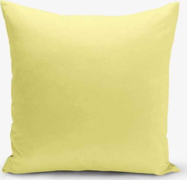 Žlutý povlak na polštář s příměsí bavlny Minimalist Cushion Covers