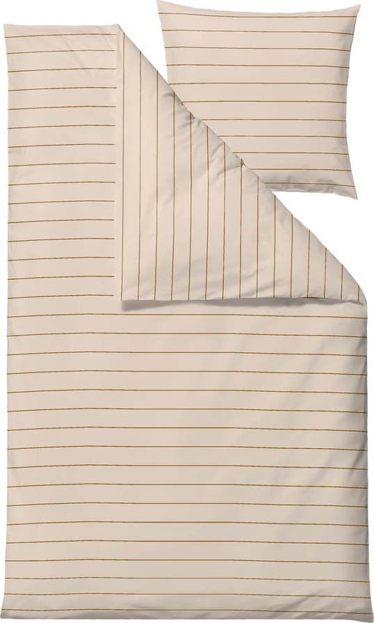 Béžové bavlněné povlečení 200x140 cm Line - Södahl Södahl