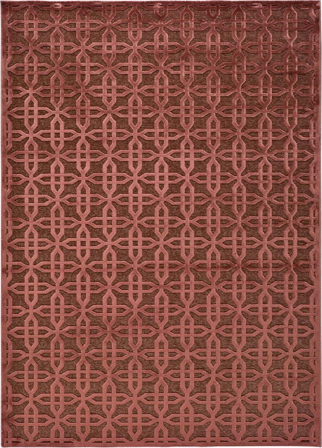 Červený koberec z viskózy Universal Margot Copper