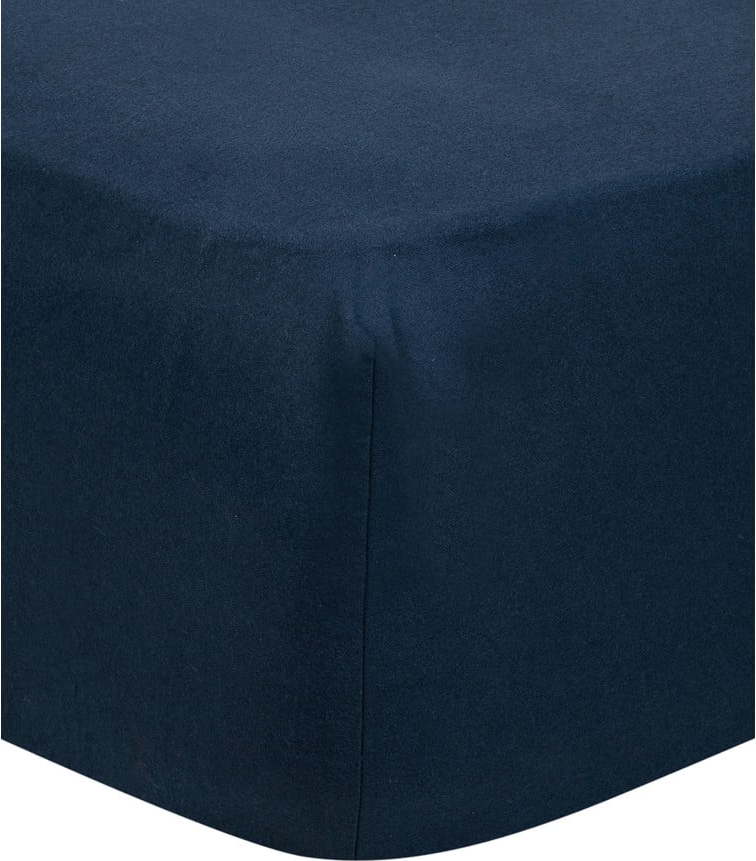 Modré flanelové prostěradlo Port Maine Erica