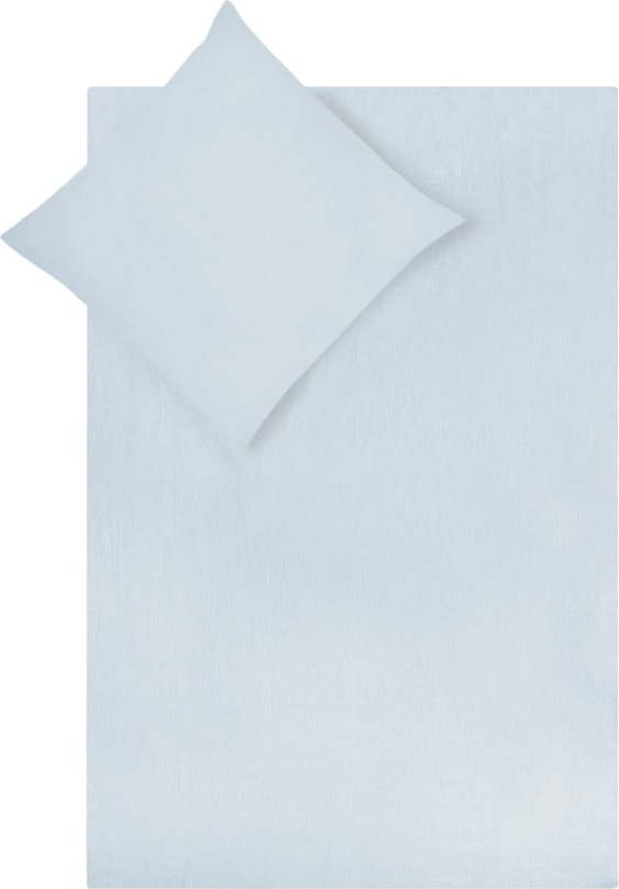 Modré lněné povlečení na jednolůžko mandulay