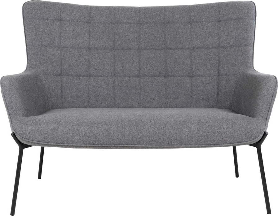 Šedá pohovka 128 cm Glasgow - House Nordic House Nordic