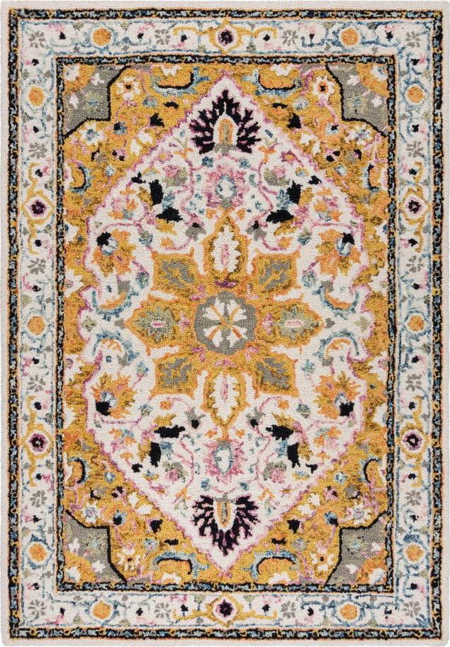 Žlutý vlněný koberec 170x120 cm Dahlia - Flair Rugs Flair Rugs