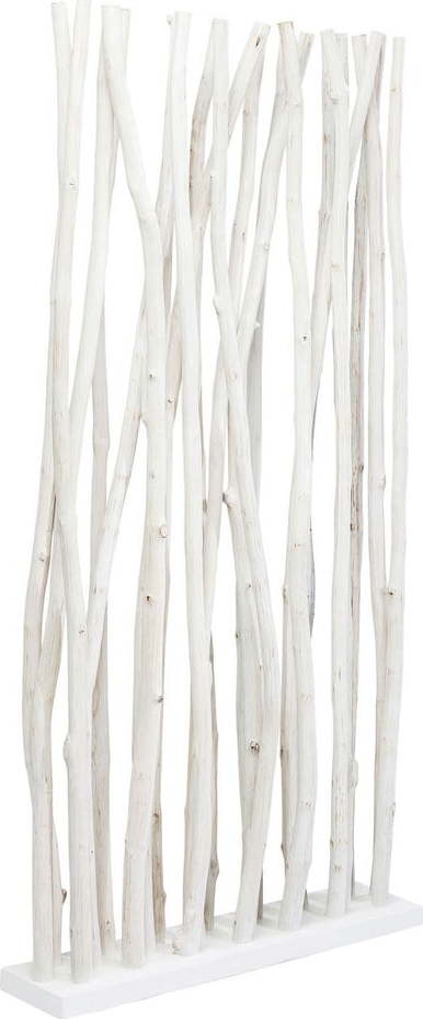 Bílý dřevěný paraván Kare Design Roots Kare Design