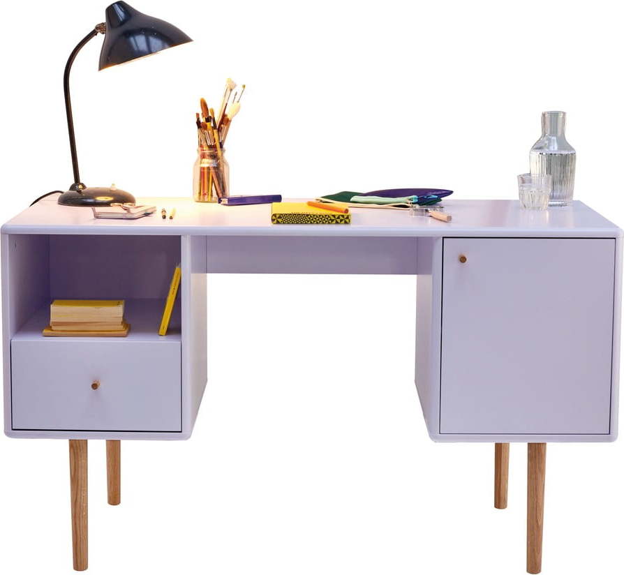 Fialový pracovní stůl 130x50 cm Color Living - Tom Tailor for Tenzo Tom Tailor for Tenzo