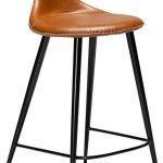 Koňakově hnědá barová židle z imitace kůže DAN–FORM Denmark Flair