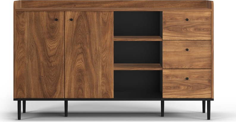 Nízká komoda v dekoru ořechu 150x90 cm Ely - Cosmopolitan Design Cosmopolitan design