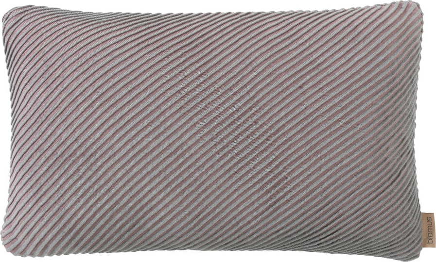 Růžovo-šedý bavlněný povlak na polštář Blomus