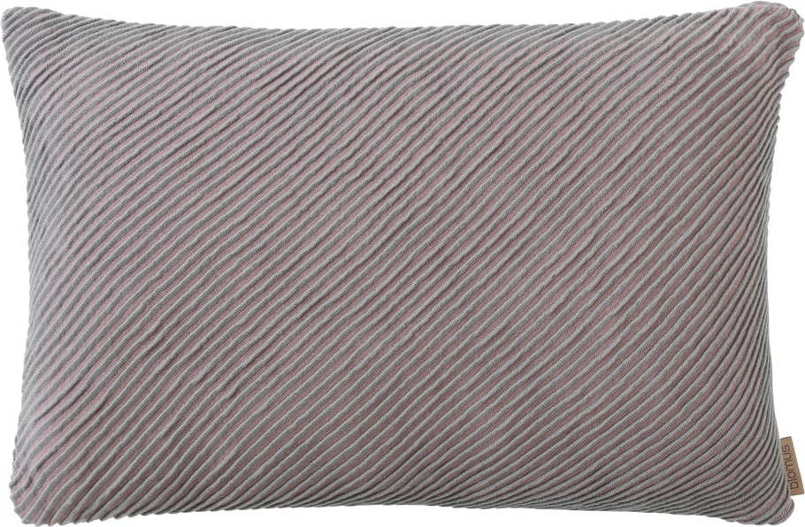 Růžovo-šedý bavlněný povlak na polštář Blomus
