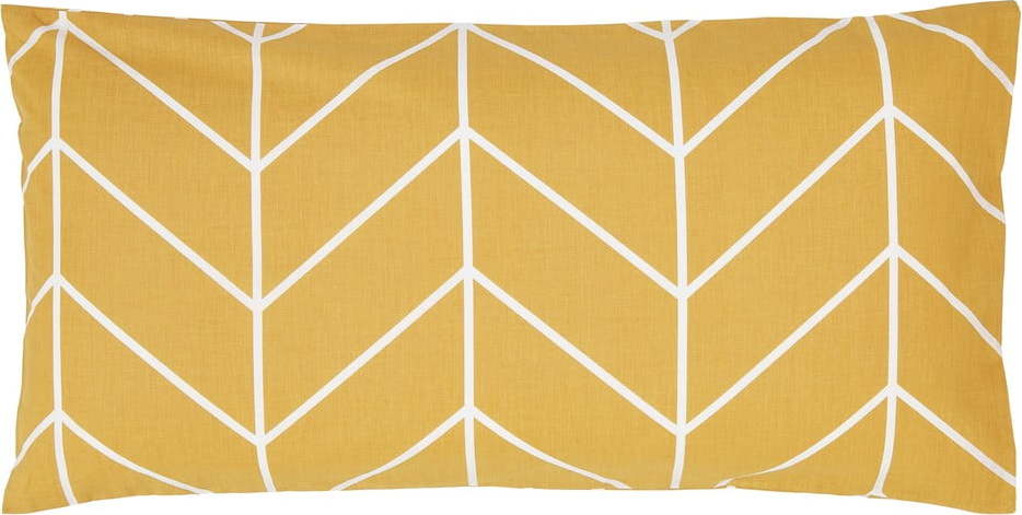Sada 2 žlutých bavlněných dekorativních povlaků na polštář by46 Mirja