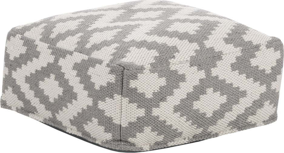 Šedo-béžový sedací puf Kalaidu Napua Westwing Collection