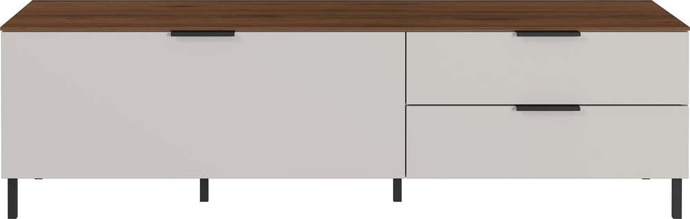 Šedobéžový TV stolek v dekoru ořechu 164x47 cm California - Germania Germania