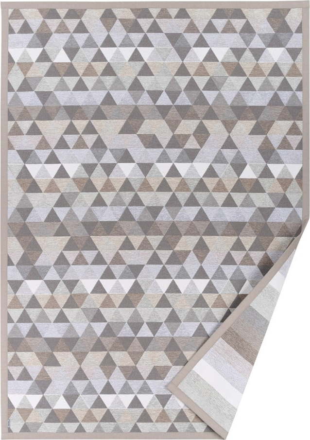 Béžový vzorovaný oboustranný koberec Narma Luke