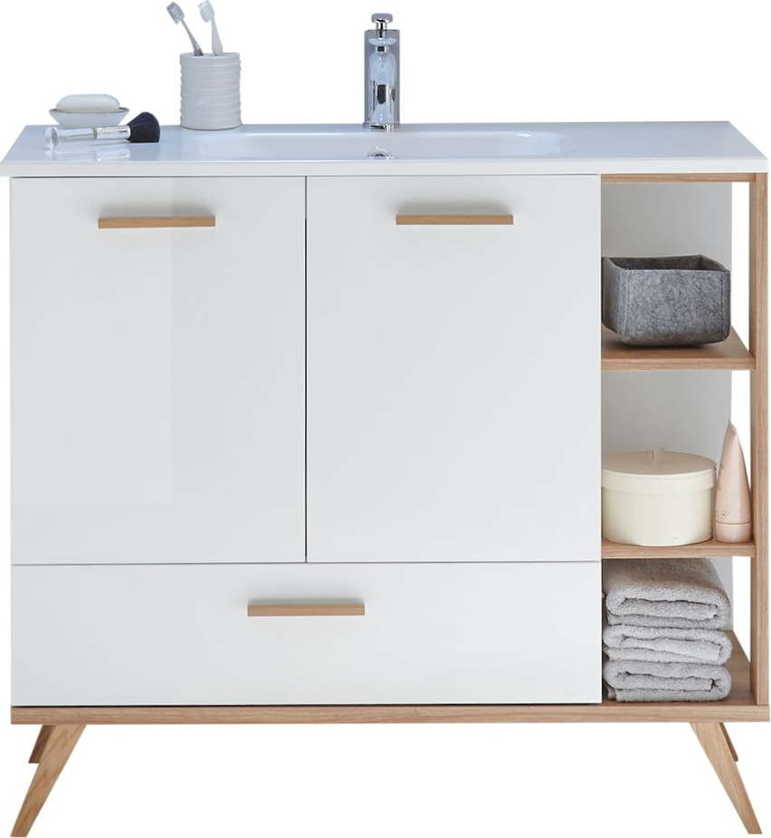 Bílá skříňka pod umyvadlo bez baterie 101x88 cm Set 923 - Pelipal Pelipal