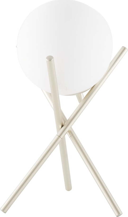 Bílá stolní lampa se skleněným stínidlem Westwing Collection Erik