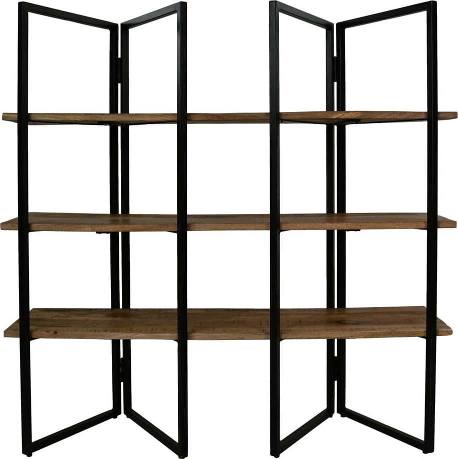 Černý regál z mangového dřeva 120x120 cm - HSM collection HSM collection