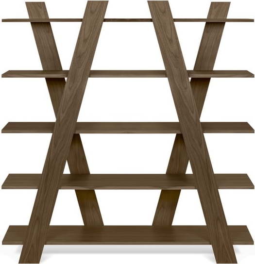 Knihovna v dekoru ořechového dřeva TemaHome Wind