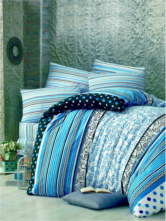 Povlečení na dvoulůžko s prostěradlem a 2 povlaky na polštáře Poly