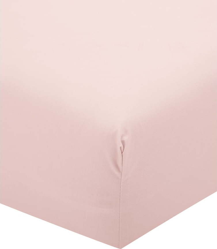 Růžové prostěradlo z bavlněného perkálu Cotton works