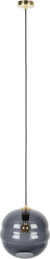 Šedé závěsné svítidlo se skleněným stínítkem ø 28 cm Lauren - White Label White Label