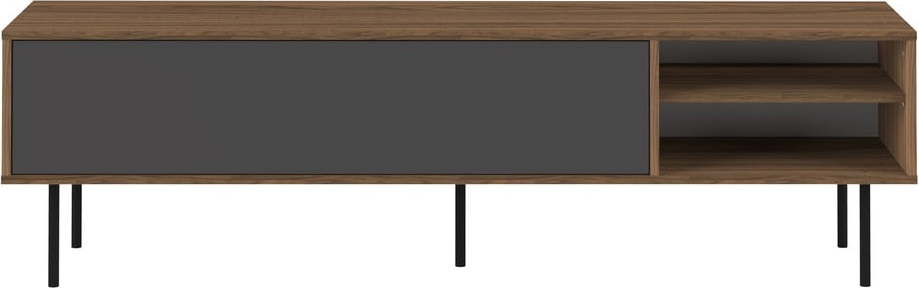 Šedý TV stolek v dekoru ořechu 165x40 cm Ampére - TemaHome France TemaHome France