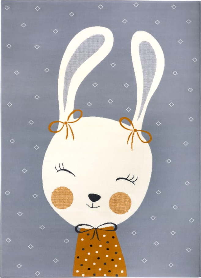 Šedý dětský koberec 150x80 cm Bunny Polly - Hanse Home Hanse Home