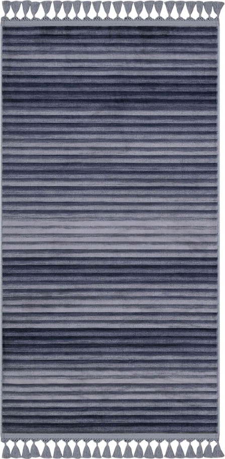 Šedý pratelný koberec běhoun 200x80 cm - Vitaus Vitaus