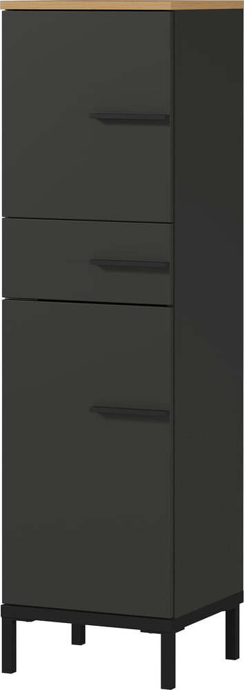 Tmavě šedá koupelnová skříňka v dekoru dubu 34x123 cm Yonkers - Germania Germania