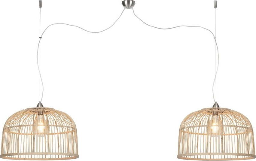 Bambusové dvojité závěsné světlo Good&Mojo Borneo Round Good&Mojo