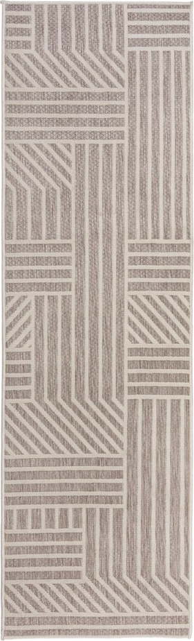 Béžový venkovní běhoun Flair Rugs Blocks