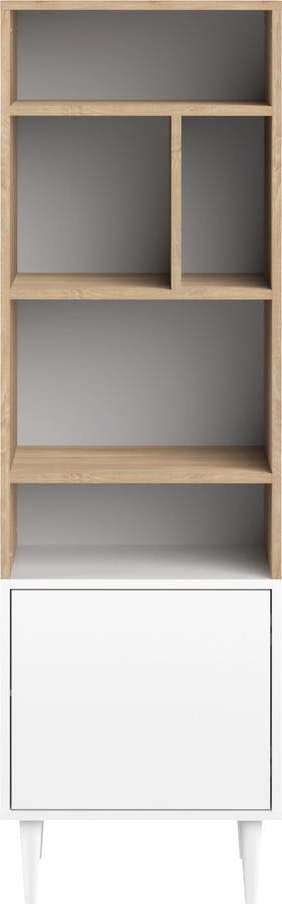 Bílá knihovna v dekoru dubu 47x153 cm Horizon - TemaHome France TemaHome France