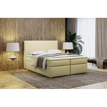 Čalouněná postel bez úložného prostoru VIERA 120x200 cm Krémová KOLA