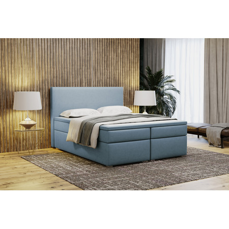 Čalouněná postel bez úložného prostoru VIERA 120x200 cm Modrá KOLA